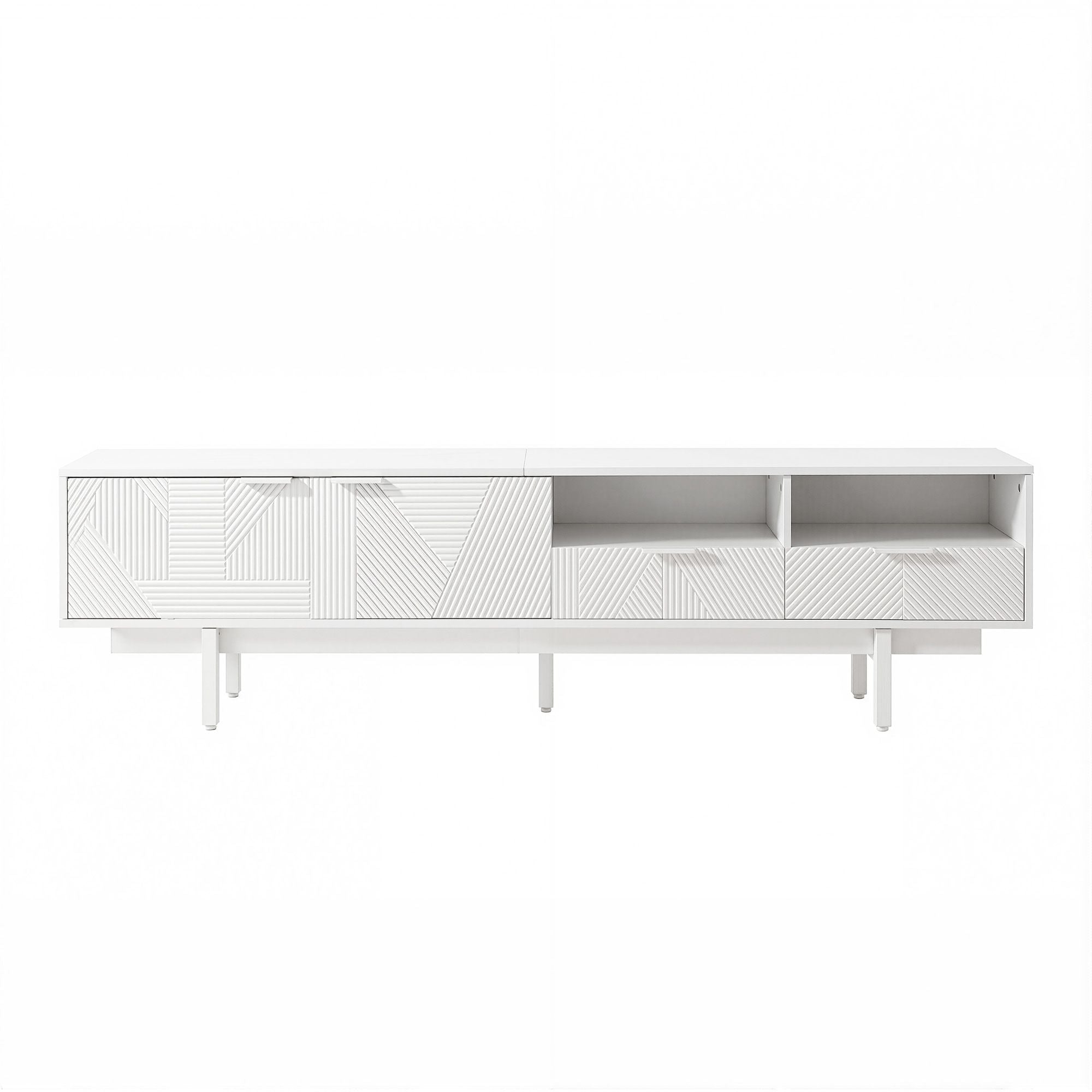 Artiss TV Unit Entertainment Unit Storage Cabinet Drawer 200cm White FUR-AG-TV01-WH-AB