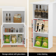 Artiss Bar Table Storage Cabinet Dining Wine Rack Home Office Desk Extendable FUR-BAR-TAB-02-MAR-AB