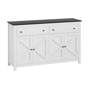 Artiss Buffet Sideboard Storage Cabinet Kitchen Cupboard 2 Drawers 140CM Black