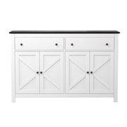 Artiss Buffet Sideboard Storage Cabinet Kitchen Cupboard 2 Drawers 140CM Black