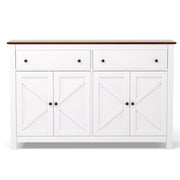 Artiss Buffet Sideboard Storage Cabinet Kitchen Cupboard 2 Drawers 140CM White FUR-C-SID140-WH-AB