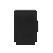 Artiss 2x Bedside Table LED with 2 Shelves - HANA Black FUR-R-BS-LED-01-BKX2
