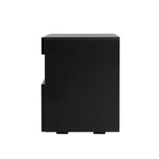 Artiss 2x Bedside Table LED - HERES Black FUR-R-BS-LED-04-BKX2