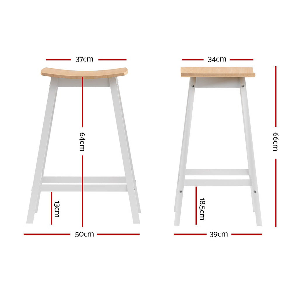 Artiss 2x Bar Stools Wooden Chairs Oak FUR-S-BAR-CHR-01-WDX2
