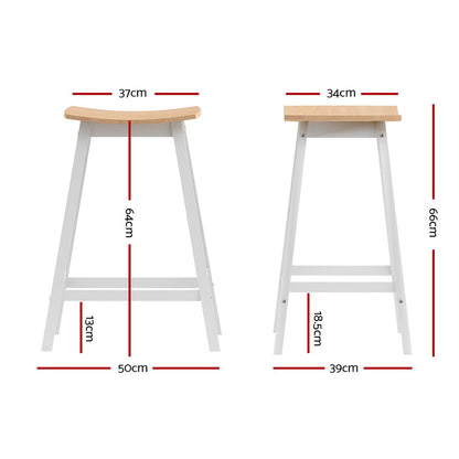 Artiss 2x Bar Stools Wooden Chairs Oak FUR-S-BAR-CHR-01-WDX2