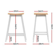 Artiss 4x Bar Stools Wooden Chairs Oak FUR-S-BAR-CHR-01-WDX4