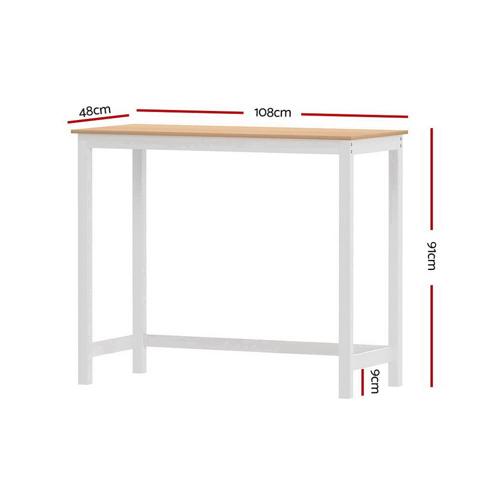 Artiss Ari Bar Table 108CM Rectangular FUR-S-BAR-TAB-01-WD