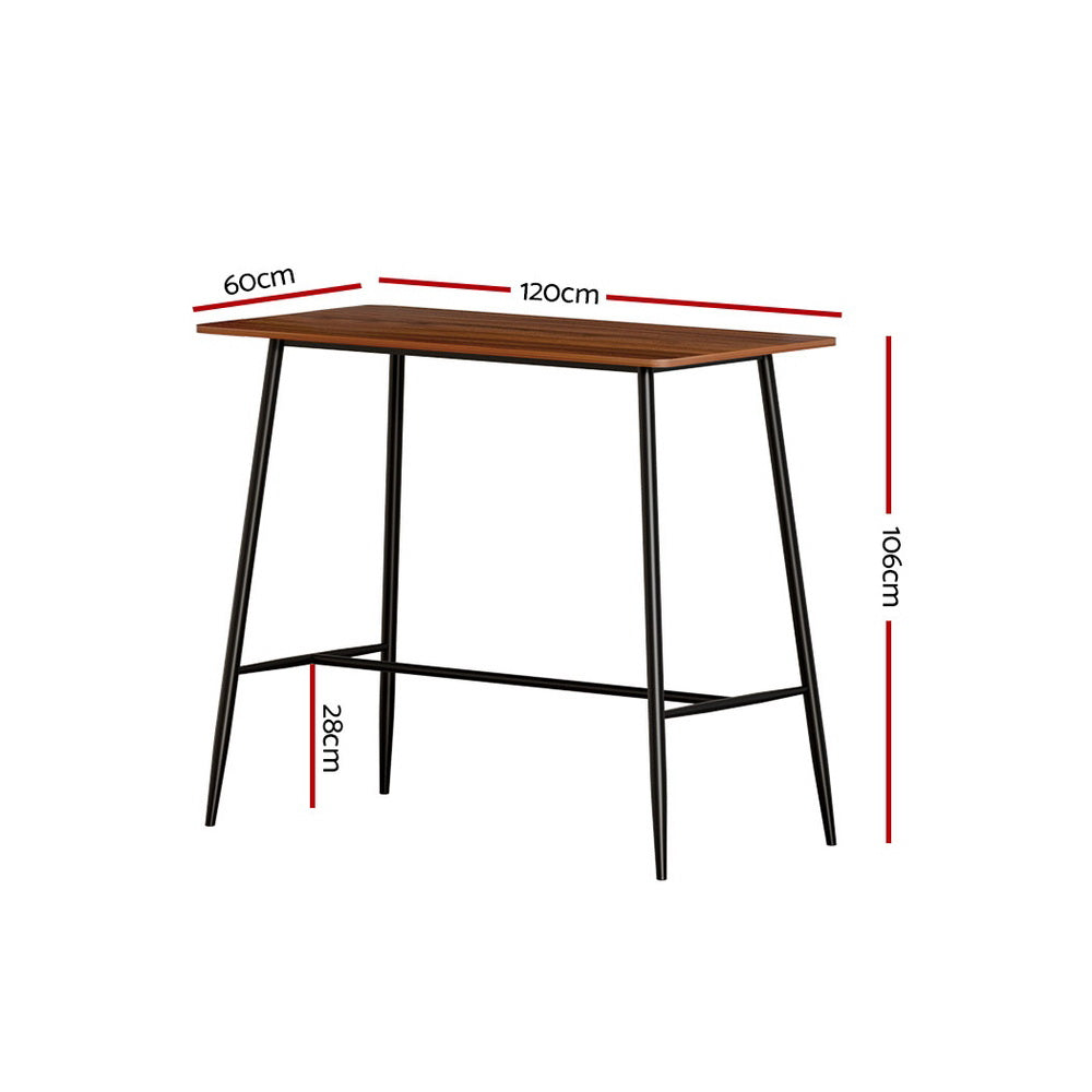 Artiss Halle Bar Table 120CM Rectangular FUR-S-BAR-TAB-02-WD