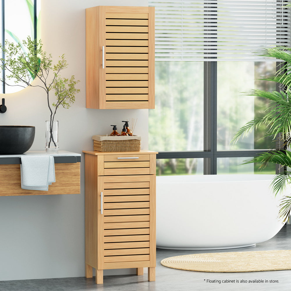 Artiss Bathroom Storage Cabinet 70cm Medicine 2 Tier Shelf Wall Mounted JILL FUR-S-BATH-LVD02-OAK