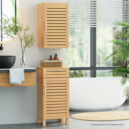 Artiss Bathroom Storage Cabinet 70cm Medicine 2 Tier Shelf Wall Mounted JILL FUR-S-BATH-LVD02-OAK