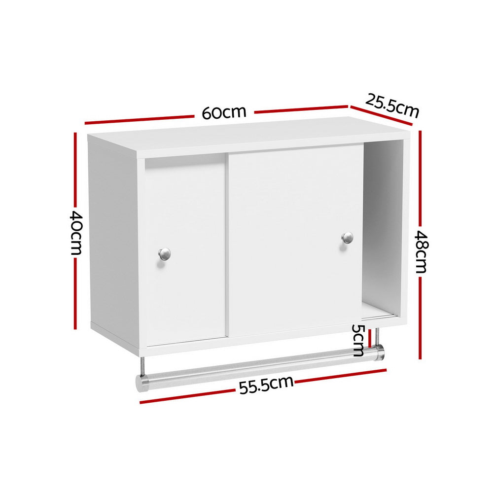 Artiss Bathroom Storage Cabinet Wall Mounted Cupboard Vanity Medicine Organiser FUR-S-BATH-ROD01-WH