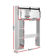 Artiss Bathroom Cabinet Over the Toilet Storage Organiser Laundry Shelf 128cm FUR-S-BATH-SAVE02-WH