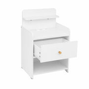 Artiss Bedside Table Drawer Charging Station White FUR-S-BS-04-WH