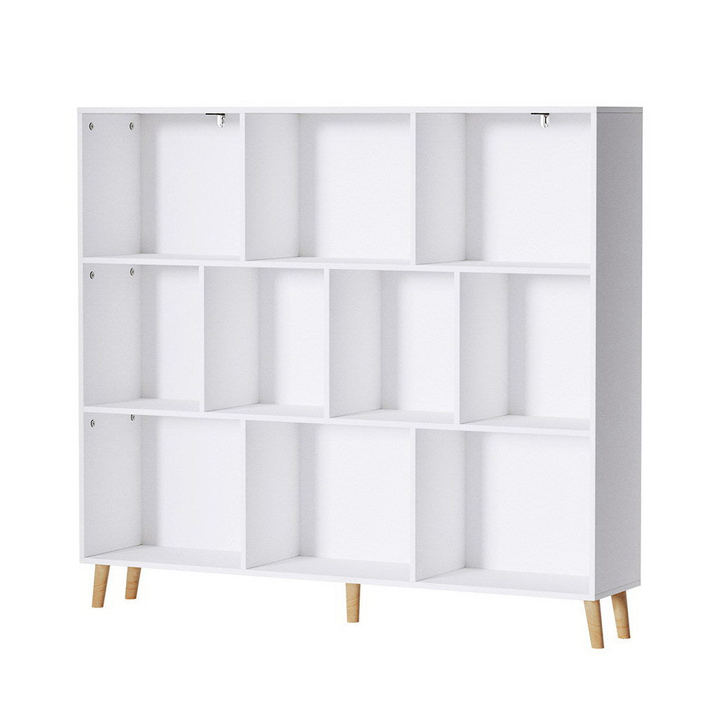 Artiss Bookshelf 3 Tiers 10 Cubes - CORA White FUR-S-BSHELF-02-WH