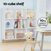 Artiss Bookshelf 3 Tiers 10 Cubes - CORA White FUR-S-BSHELF-02-WH