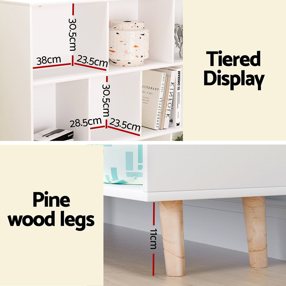 Artiss Bookshelf 3 Tiers 10 Cubes - CORA White FUR-S-BSHELF-02-WH
