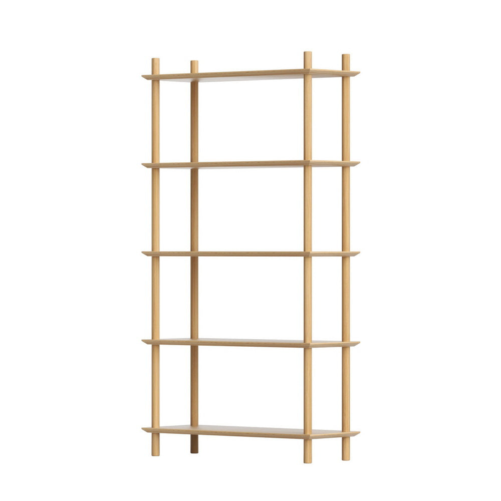 Artiss Bookshelf 5 Tiers Bookcase Display Shelves Wooden Storage Stand Rack Pine FUR-S-BSHELF-03-WD