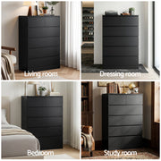 Artiss 6 Chest of Drawers Tallboy PEPE Black FUR-S-CDR-01-BK-AB