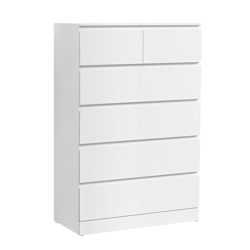 Artiss 6 Chest of Drawers - PEPE White FUR-S-CDR-01-WH-AB