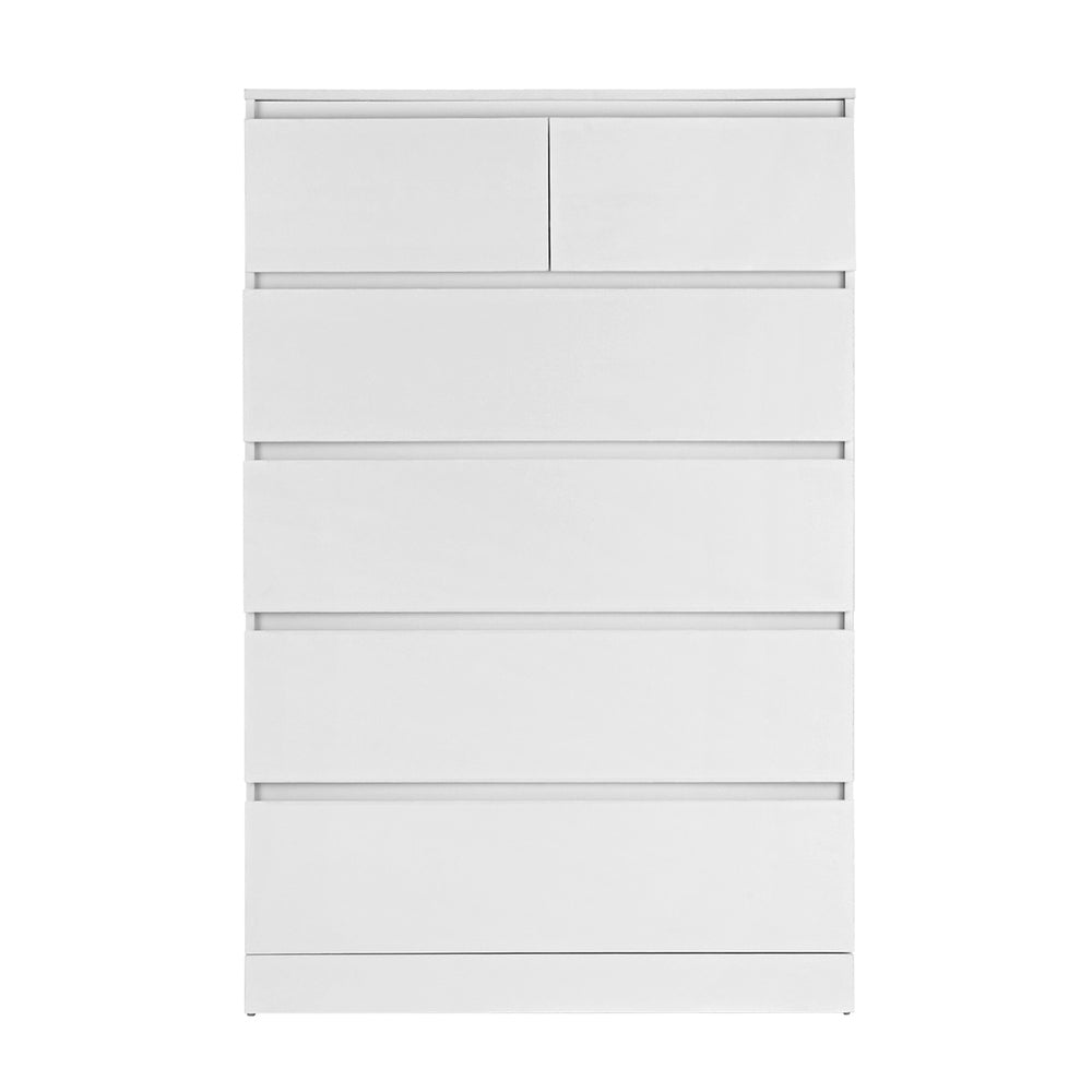 Artiss 6 Chest of Drawers - PEPE White FUR-S-CDR-01-WH-AB
