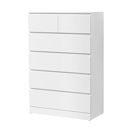 Artiss 6 Chest of Drawers - PEPE White FUR-S-CDR-01-WH-AB