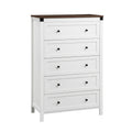 Artiss 5 Chest of Drawers Storage Tallboy White & Walnut FUR-S-CDR-5D-WH-AB