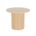 Artiss Coffee Table Round Fluted Base PIIA FUR-S-COF06-WD