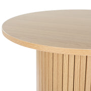 Artiss Coffee Table Round Fluted Base PIIA FUR-S-COF06-WD