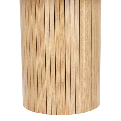 Artiss Coffee Table Round Fluted Base PIIA FUR-S-COF06-WD