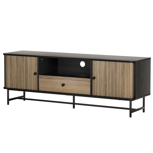Artiss Entertainment Unit TV Cabinet 150CM Black Boris FUR-S-CT03-TV150-BKWD-AB