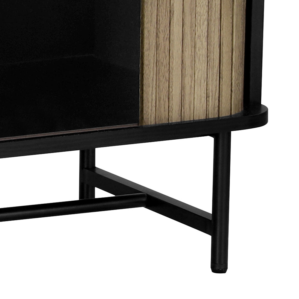 Artiss Entertainment Unit TV Cabinet 150CM Black Boris FUR-S-CT03-TV150-BKWD-AB
