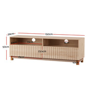 Artiss TV Cabinet Entertainment Unit Stand 150CM FUR-S-CT07-TV150-WD-AB