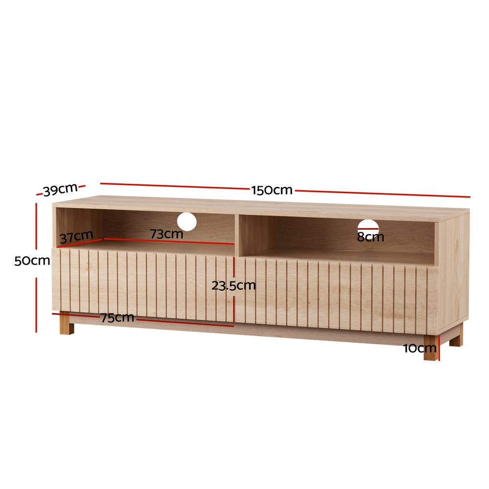 Artiss TV Cabinet Entertainment Unit Stand 150CM FUR-S-CT07-TV150-WD-AB