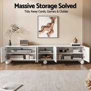 Artiss TV Unit Entertainment Unit Storage Cabinet 200cm White FUR-S-CT08-TV200-WH-ABC