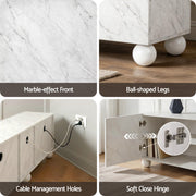 Artiss TV Unit Entertainment Unit Storage Cabinet 200cm White FUR-S-CT08-TV200-WH-ABC