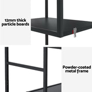 Artiss Bookshelf 5 Tiers RHYS Black FUR-S-DSHELF-01-BK