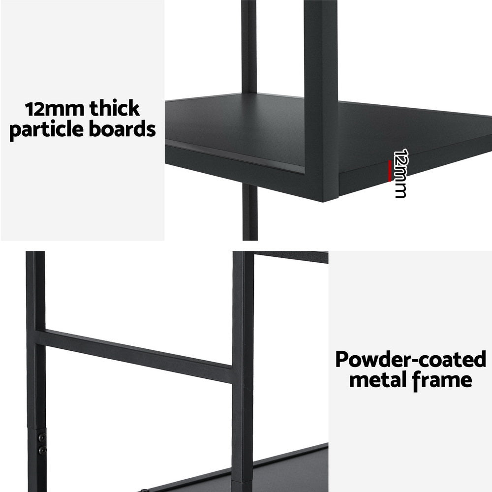 Artiss Bookshelf 5 Tiers RHYS Black FUR-S-DSHELF-01-BK