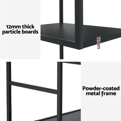 Artiss Bookshelf 5 Tiers RHYS Black FUR-S-DSHELF-01-BK