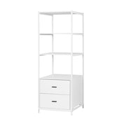 Artiss Bookshelf Display Shelf 2 Drawers 152CM White FUR-S-DSHELF-03-WH