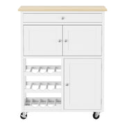 Artiss Kitchen Island Trolley Rolling Serving Cart Storage Cart Drawer Cupboard FUR-S-KI-67-WH
