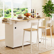 Artiss Kitchen Island Trolley Rolling Serving Cart Storage Drawer Cabinet 150cm White