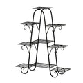 Artiss Plant Stand 9 Tier Metal Flower Pot Shelf Black FUR-S-PSTD-9T-MTL-BK