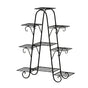Artiss Plant Stand 9 Tier Metal Flower Pot Shelf Black FUR-S-PSTD-9T-MTL-BK