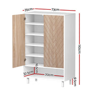 Artiss Shoe Rack Cabinet 24 Pairs 6-tier White FUR-S-SHOE-01-WHWD-AB