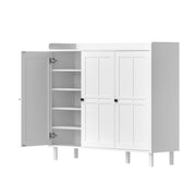 Artiss Shoe Rack Cabinet Storage Cupboard Adjustable Shelf White FUR-S-SHOE-112-WH-AB