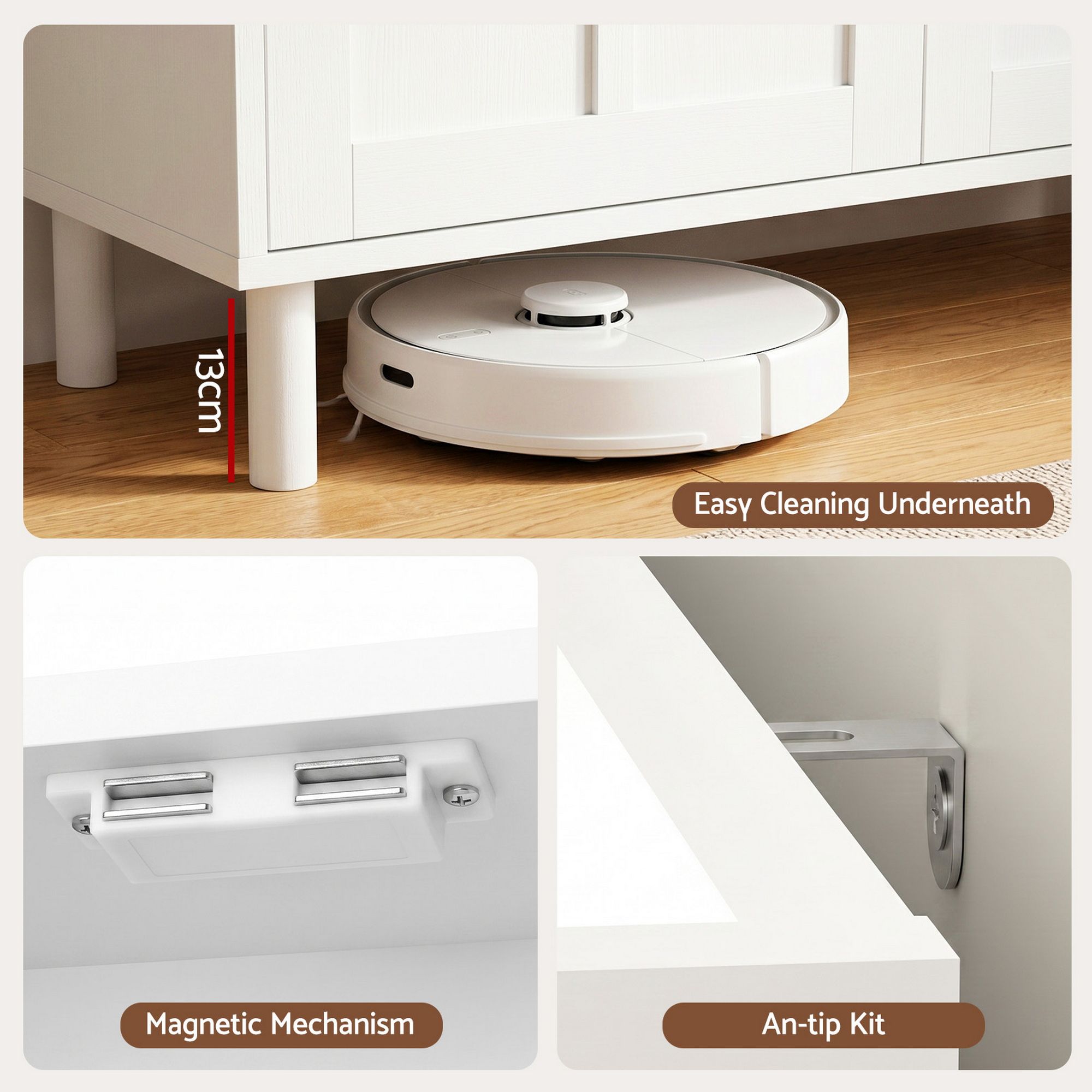 Artiss Shoe Rack Cabinet Storage Cupboard Adjustable Shelf White FUR-S-SHOE-112-WH-AB