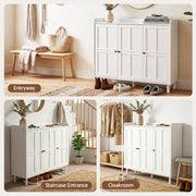 Artiss Shoe Rack Cabinet Storage Cupboard Adjustable Shelf White FUR-S-SHOE-112-WH-AB