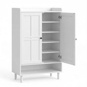 Artiss Shoe Rack Cabinet Storage Cupboard 3 Adjustable Shelves White FUR-S-SHOE-75-WH-AB