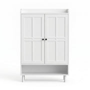 Artiss Shoe Rack Cabinet Storage Cupboard 3 Adjustable Shelves White FUR-S-SHOE-75-WH-AB