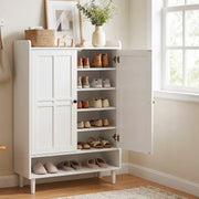 Artiss Shoe Rack Cabinet Storage Cupboard 3 Adjustable Shelves White FUR-S-SHOE-75-WH-AB